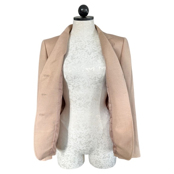 Tahari New Linen Rayon Jacket Button Front 4 Patch Pockets Lined Size 10 - Picture 6 of 15